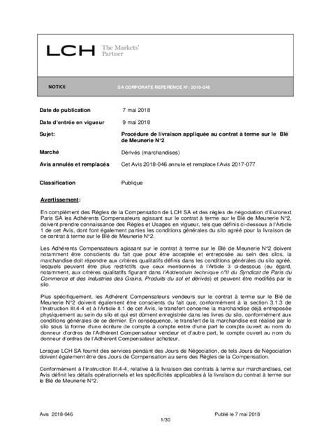 Fillable Online PDF Procdure De Livraison Applique Au Contrat Te LCH