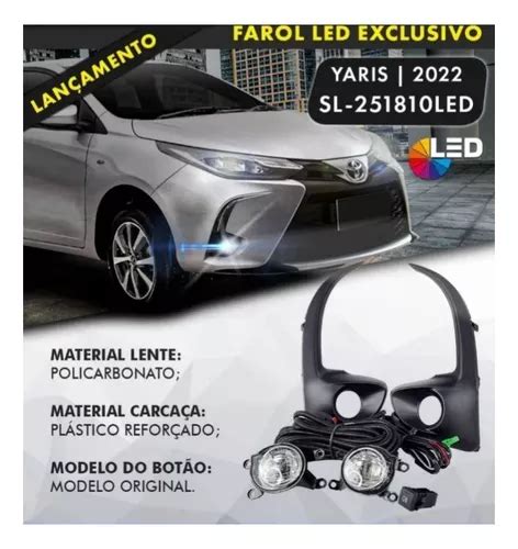 Kit Farol De Milha Neblina Full Led Toyota Yaris 2023 2024 Frete grátis