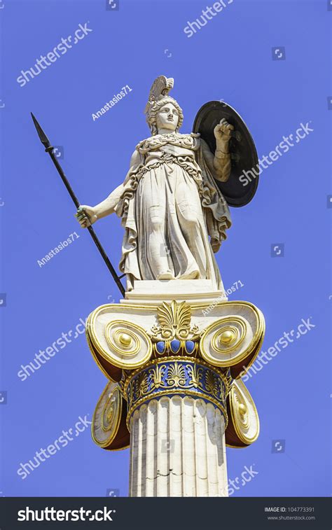 Athena Statue In The Academy Of Athens Stock Photo 104773391 Shutterstock