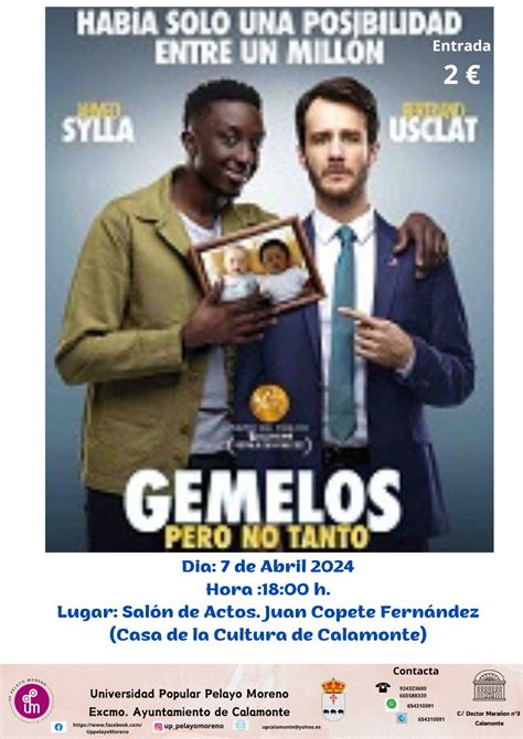 Cine Gemelos Pero No Tanto Ayuntamiento De Calamonte