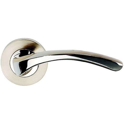 Arc Lever Door Handles Satin Nickel / Polished Chrome | Selco