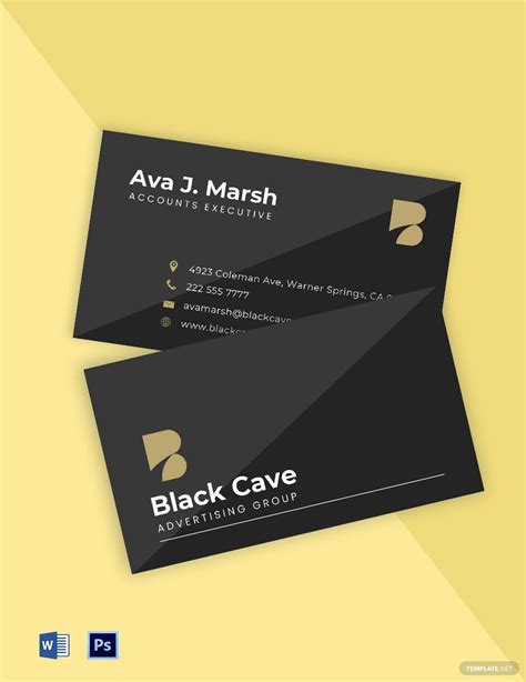 Modern Advertising Agency Business Card Template In Psd Word