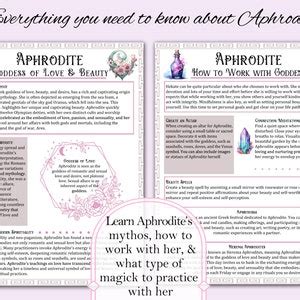 Aphrodite Book Of Shadows Bundle Rituals Tarot Spreads