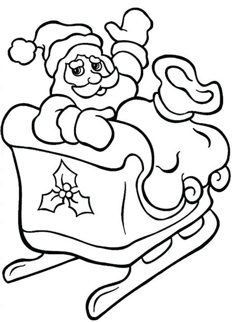 Santa In His Sleigh Coloring Pages At Free Printable