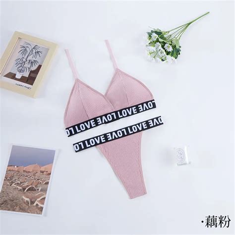 Cotton Bra And Panties Set Women Sexy Lingerie Set Female Low Waist G String Push Up Brassiere