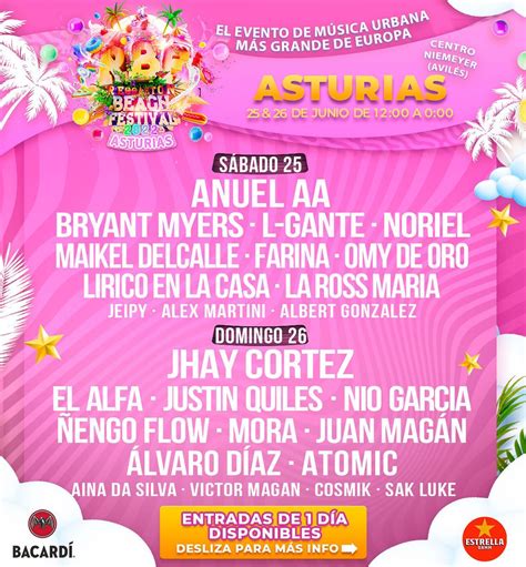 Reggaeton Beach Festival Avilés 2022 Cartel entradas horarios y