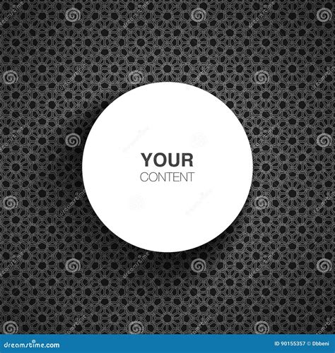 Circle Text Box Design For Your Content With Abstract Background Stock