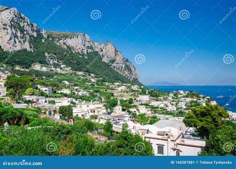 aerial view   buildings  seascape  capri stock image image