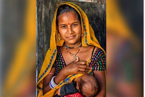 Indian Village Women Breastfeeding