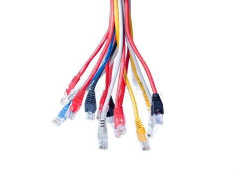 Bunch Of Multi Coloured Ethernet Network Cables Stock Image Image Of