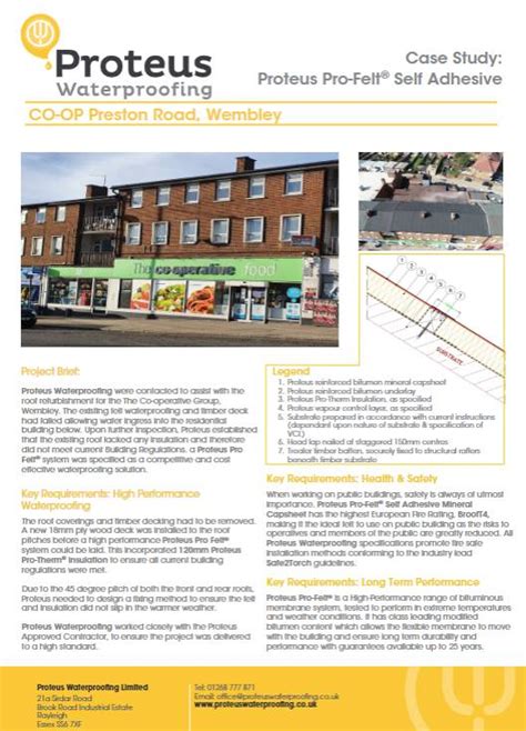 Case Study Proteus Pro Felt Co Op Wembley Proteus Waterproofing