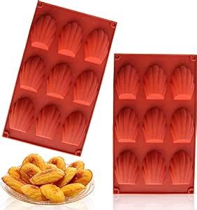 Moule a Madeleine 2pcs Moule Madeleine Silicone 9 Cavités Réutilisable