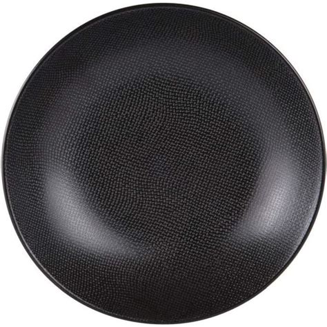 Table Passion Grande Assiette Creuse Vesuvio Noir Cm Lot De