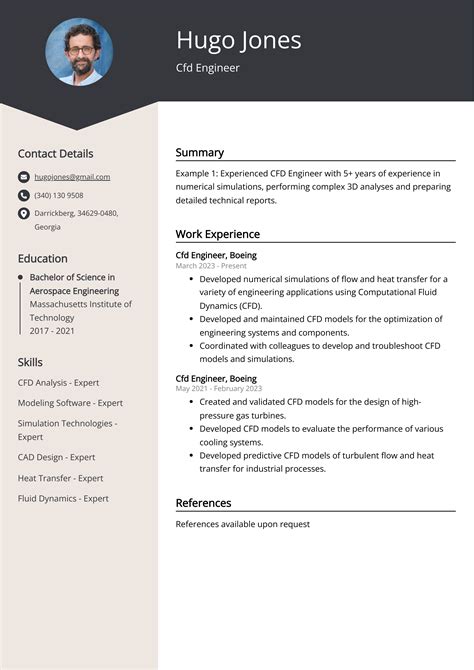 Cfd Engineer Resume Example For Skills Templates