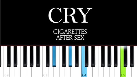 Cigarettes After Sex Cry Piano Tutorial YouTube