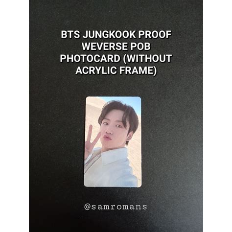 Bts Jeon Jungkook Proof Weverse Pob Photocard Without Acrylic Frame