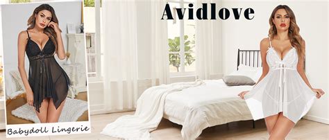 Avidlove Women Sexy Lingerie Chemises Lace Mesh Mini Babydoll Nightwear Red Medium At Amazon