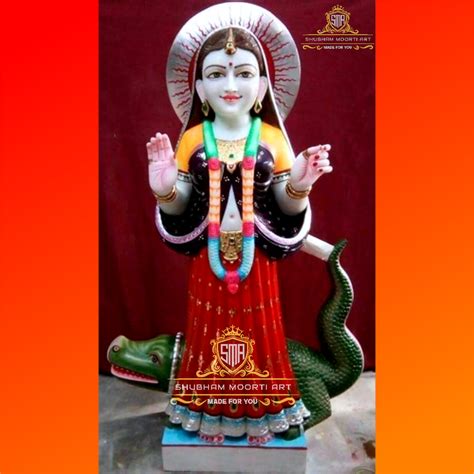 Multicolor Traditional Marble Khodiyar Mata Statue For Worship At Rs