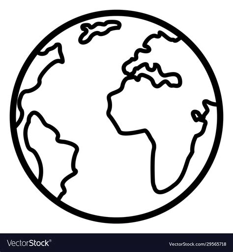 Single Basic Icon Globe Royalty Free Vector Image