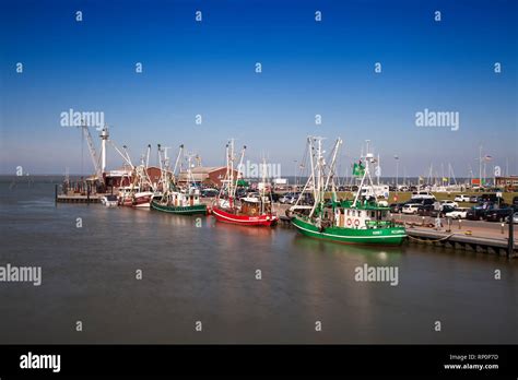 Shrimp Boats In The Harbour Greetsiel Leybucht Krummh Rn East