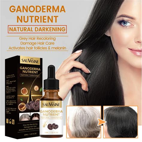 3 Pcs Ganoderma Nutrient Darkening Anti Greying Hair Serum For Men Women Promoting Healthier