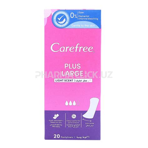 Ежедневные гигиенические прокладки Carefree Large Plus 20 шт - купить в ...