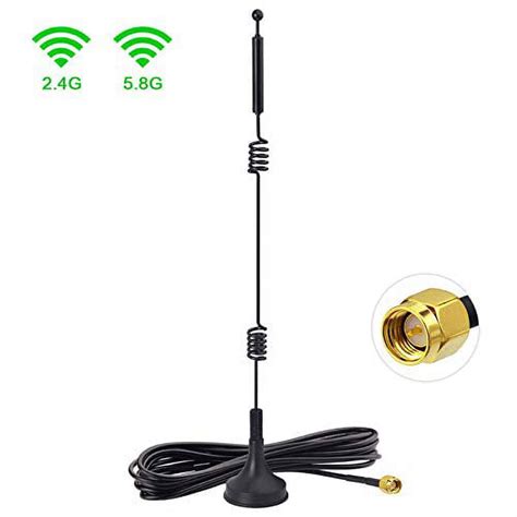 Bingfu Dual Band WiFi 2 4GHz 5GHz 5 8GHz 9dBi Magnetic Base SMA Male