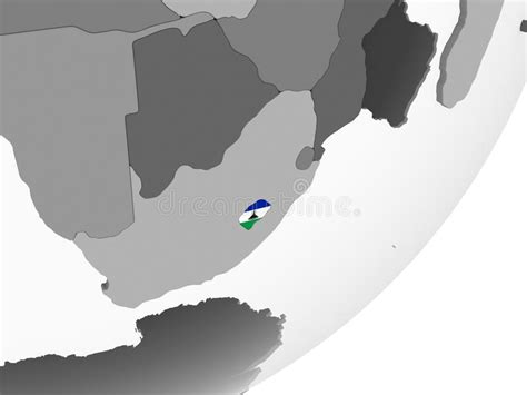 Lesotho Globe Flag Stock Illustrations Lesotho Globe Flag Stock