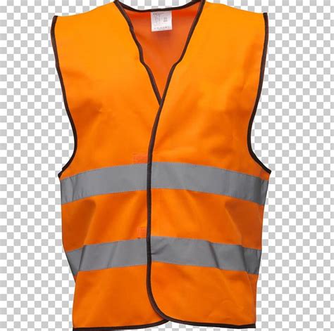 Armilla Reflectora Orange High Visibility Clothing Gilets Png Clipart