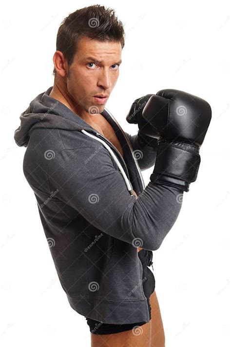 Muscular Man With Boxers Stock Photo Image Of Fighter 99041814