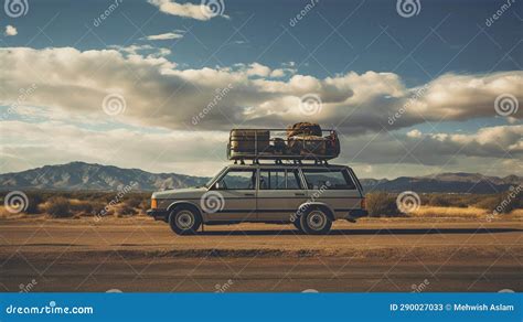 A Photo of a Convertible Car with the Top Down Stock Illustration ...