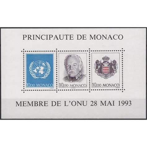 Monaco Bloc Feuillet De Timbres N O N U Neuf Philantologie