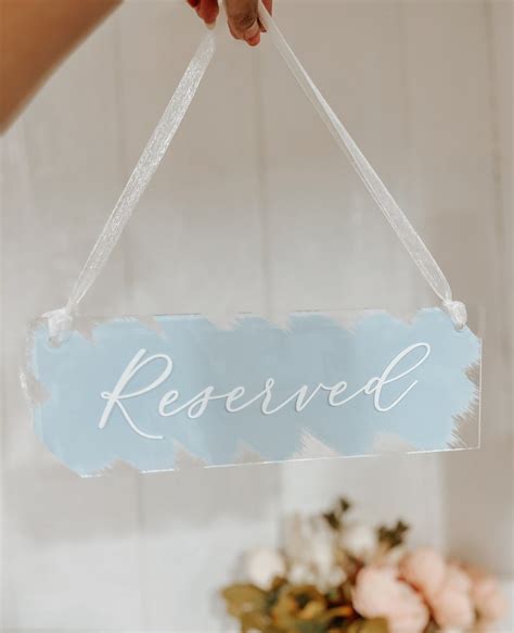 Reserved Hanging Table Signs Acrylic Table Signs Reserved Signs - Etsy