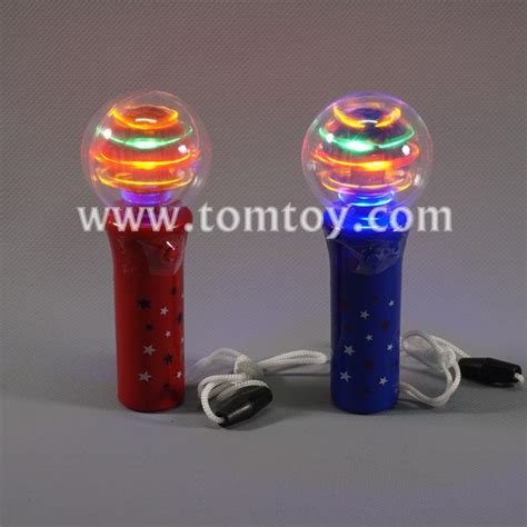 Led Colorful American Flag Spinning Wand Tomtoy