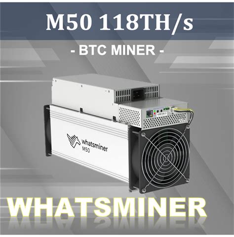 HashMax BTC Miner WhatsMiner M50 118TH S Crypto Mining