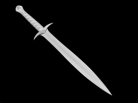 Frodo Bilbo Sword Sting Lord Of The Rings 3d Digital Download 3d Model