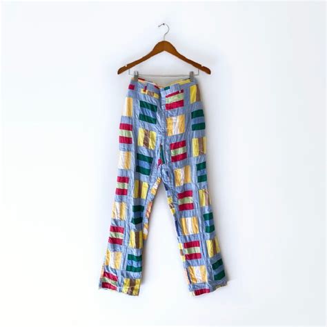 60s Patchwork Pants By Madras Unearth Vintage