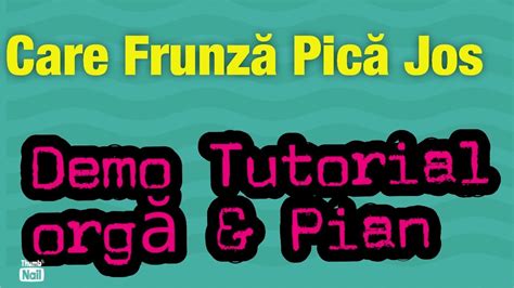 Care Funză Pică Jos Demo Tutorial Orgă And Pian Youtube