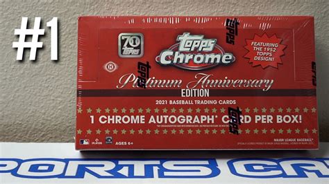 Topps Chrome Platinum Anniversary Edition Box Break Blue Prism