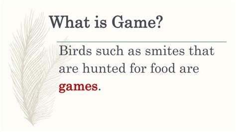 Poultry And Game Ppt Ppt