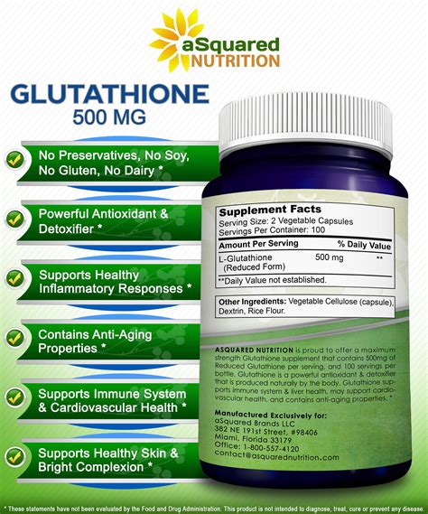 Buy Reduced Glutathione Mg Per Serving Supplement Capsules L