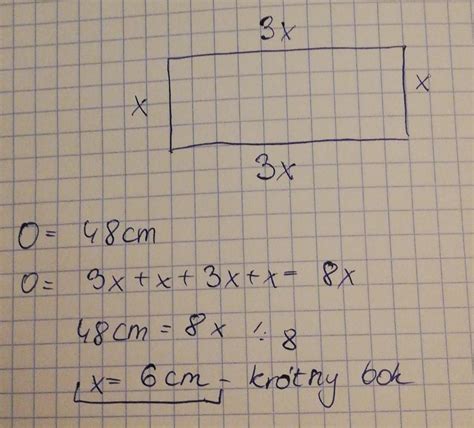 Rozwi Zadanie Za Pomoc R Wnania Obw D Prostok Ta Jest R Wny Cm