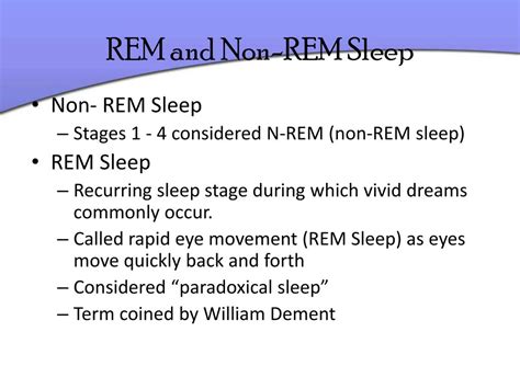 PPT - Sleep Stages, REM, and Dreaming PowerPoint Presentation, free ...