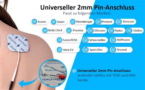 Stimpads Tens Und Ems Elektroden Maxi Pack St X Mm Pads Mit