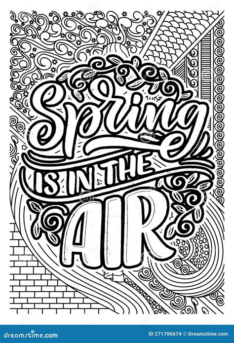 Spring Inspirational Quote Coloring Pages For Adults Spring