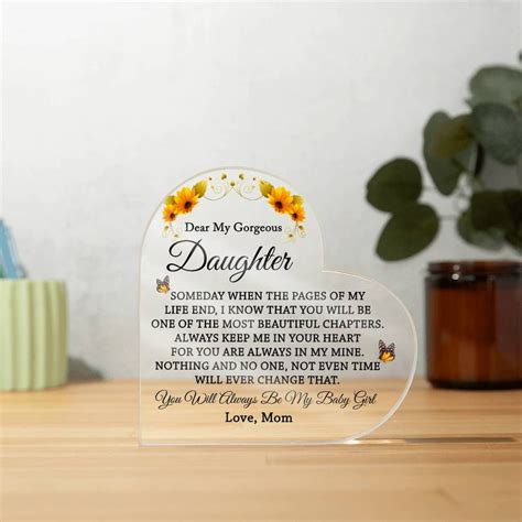 Personalized Plaque For Daughter Daughter Birthday T From Mother