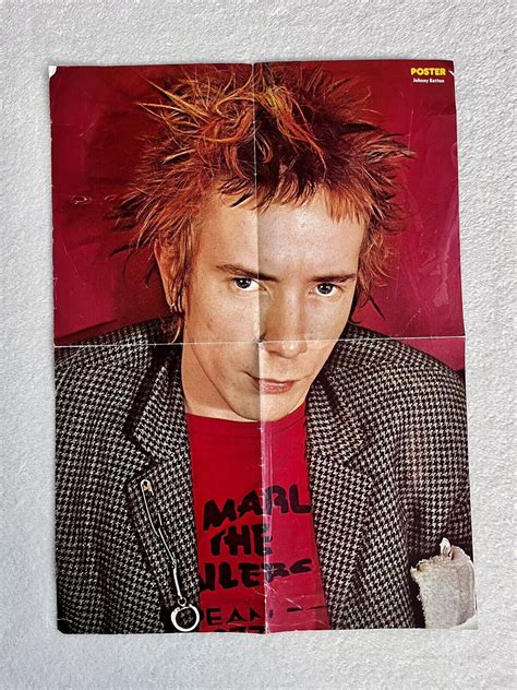 Sex Pistols 1978 Johnny Rotten Swedish Poster Magazine 1970s Vintage