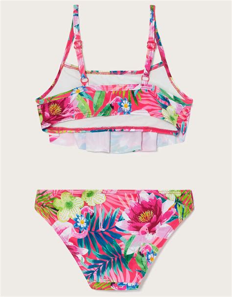 Tropical Floral Bikini Set Red