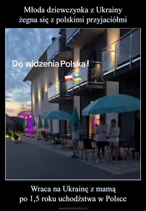 Młoda dziewczynka z Ukrainy żegna się z polskimi przyjaciółmi Wraca na