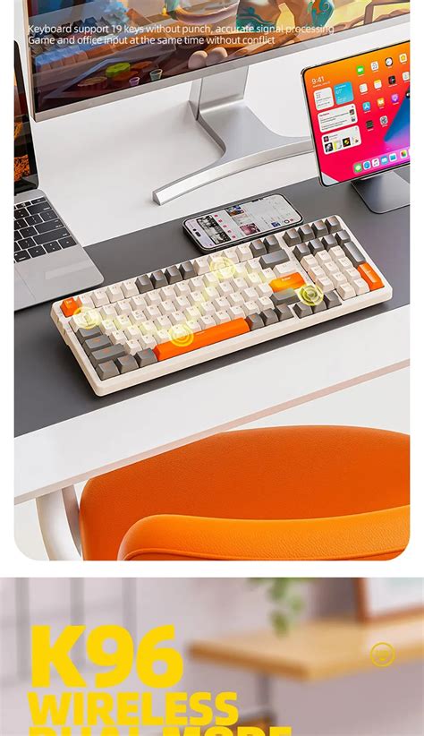 ZIYOULANG K Wireless Mechanical Keyboard Dual Mode G BT In Receiver Hot Swappable